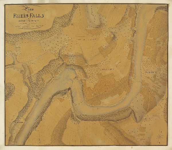 Plan des Rheinfalls und seiner Umgebungen